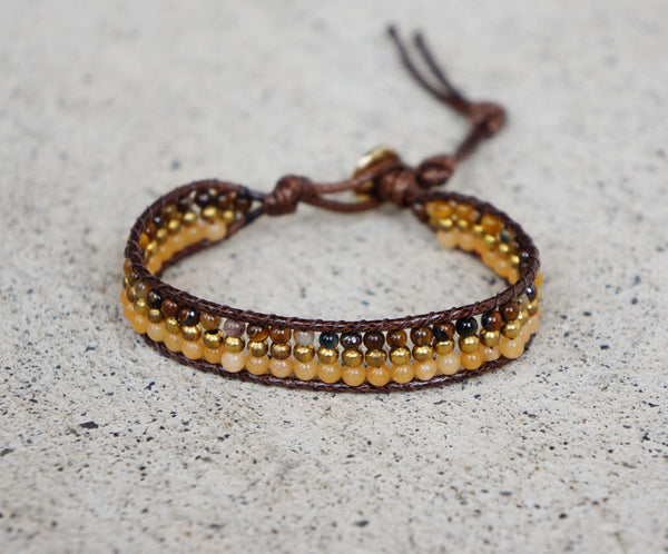 Brown Coconut  Single Bracelet