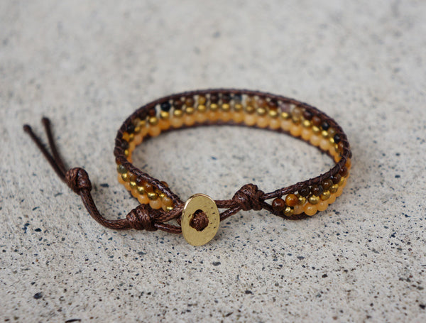 Brown Coconut  Single Bracelet