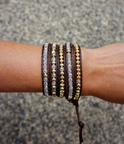 Chocolate Browny Wrap Bracelet